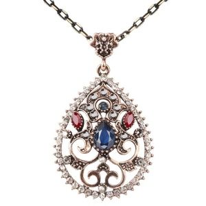 ❗ONLY 5 LEFT❗Vintage Multi-Colored Drop Pendant NK